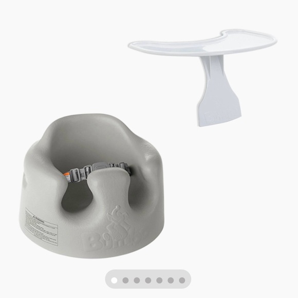 Bumbo Gray Infant Seat & Tray - Picture 1 of 4